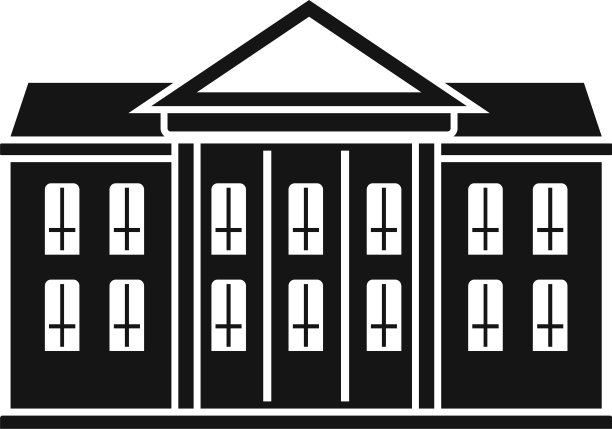 经典的法院图标简约风格图片下载