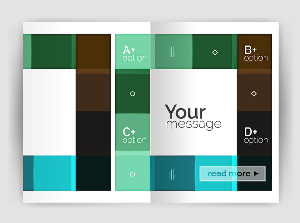 几何手册a4业务模板图片下载
