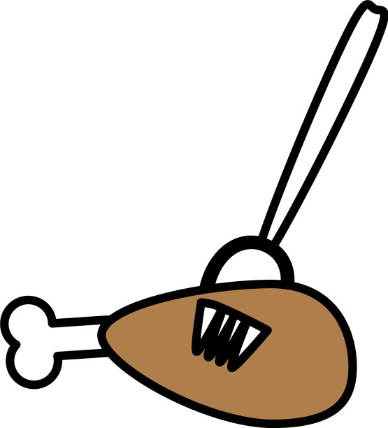 鸡腿叉食物图片下载