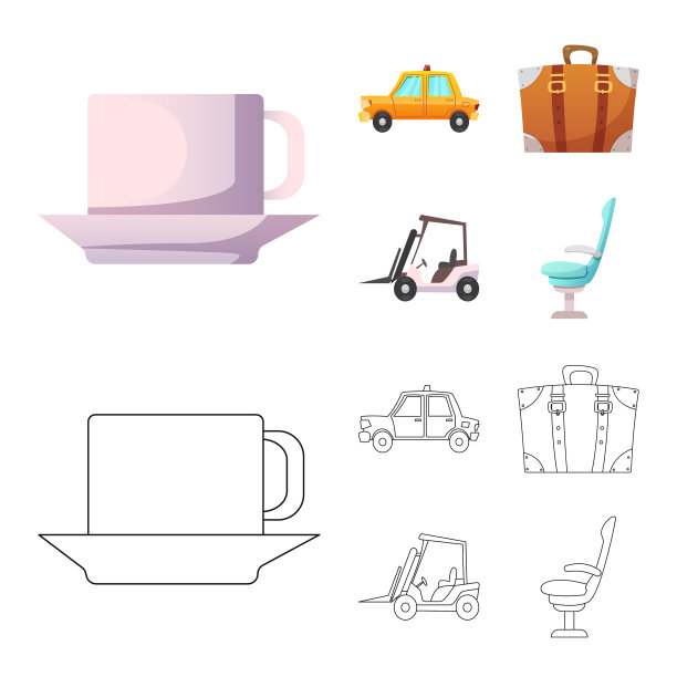 机场和飞机图标的设计图片下载