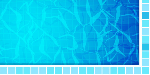 游泳池底部焦散线波纹和流动图片下载