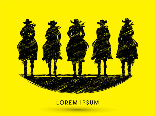 骑马的牛仔帮派图片下载