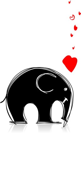 可爱的大象草图为您的设计图片下载