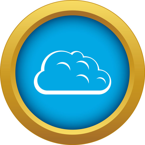 风暴云图标蓝色孤立图片下载