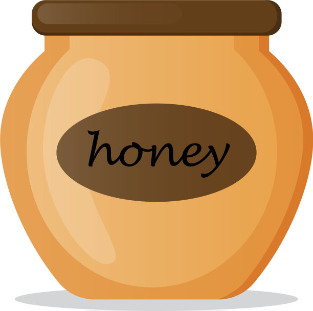 蜂蜜罐孤立的图标上的白色背景图片下载