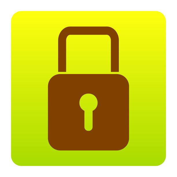 锁定标志棕色图标在图片下载