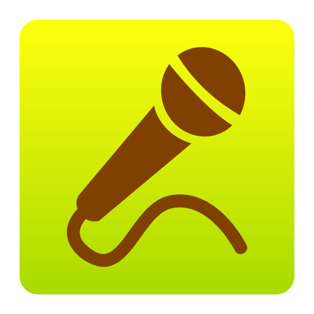 麦克风标志棕色图标图片下载