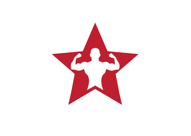 创意健美明星标志设计图片下载