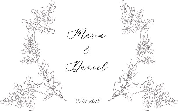 植物花卉框架与植物vintage边界图片下载