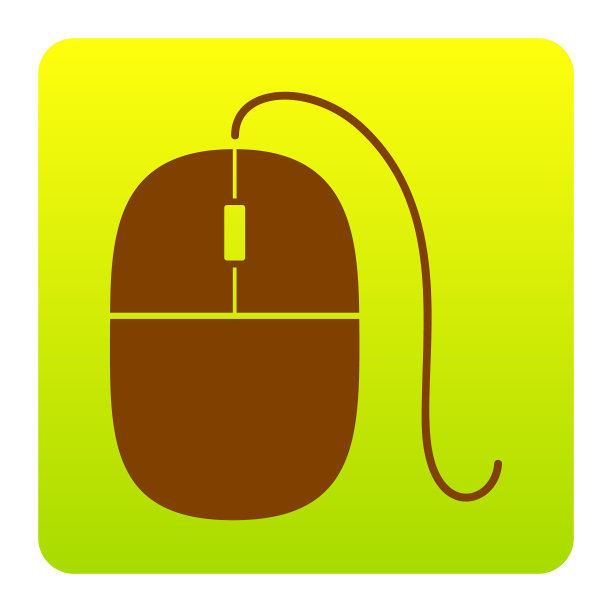 鼠标标志棕色图标在图片下载