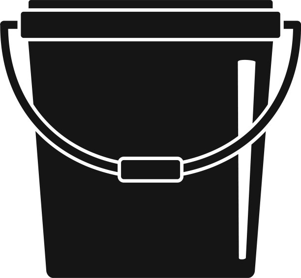 塑料桶图标风格简单图片下载