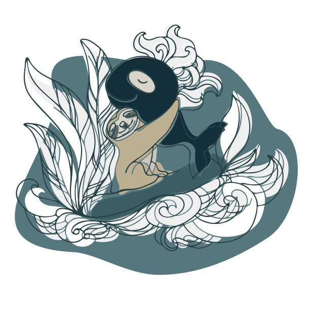 勒尼维茨和鲸鱼的设计图片下载