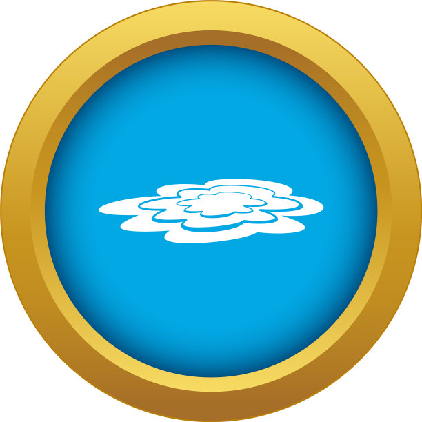 水坑图标蓝色孤立图片下载