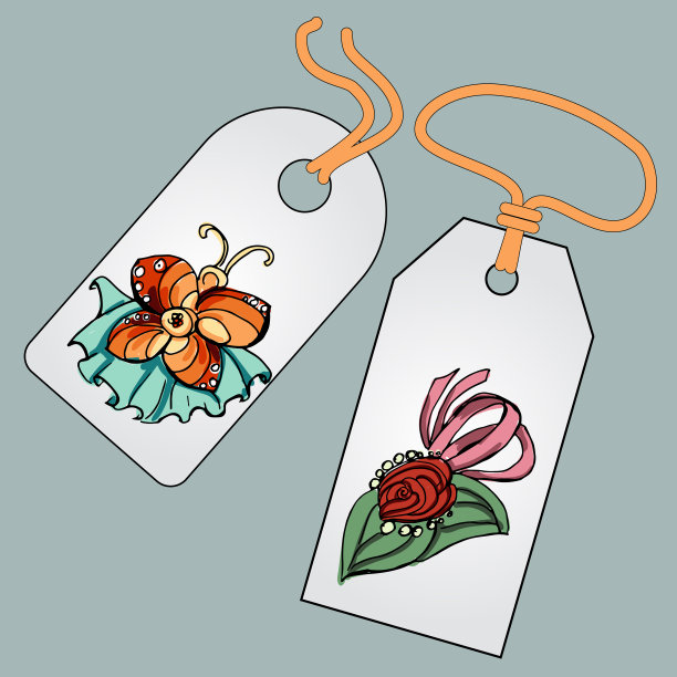 标签胸牌价格标签与形象图片下载