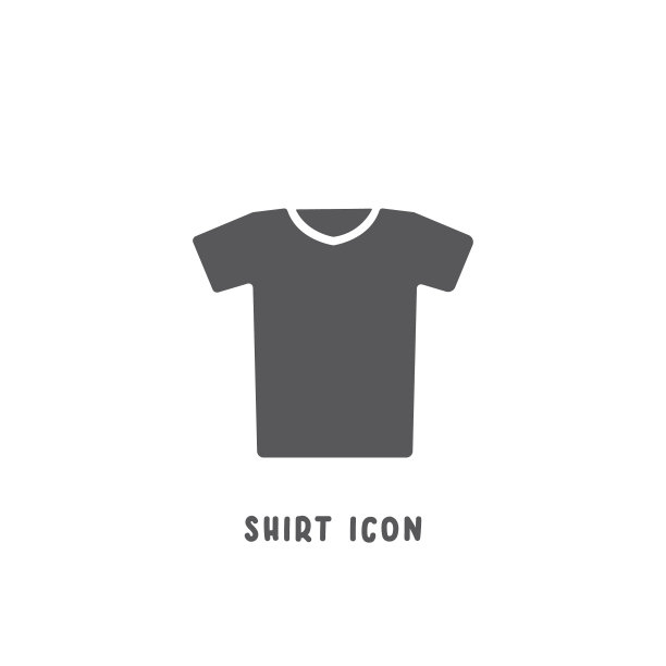 衬衫图标简单的平面风格图片下载