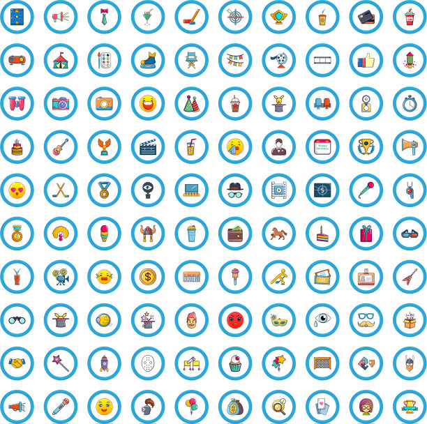 100显示图标设置卡通风格图片下载