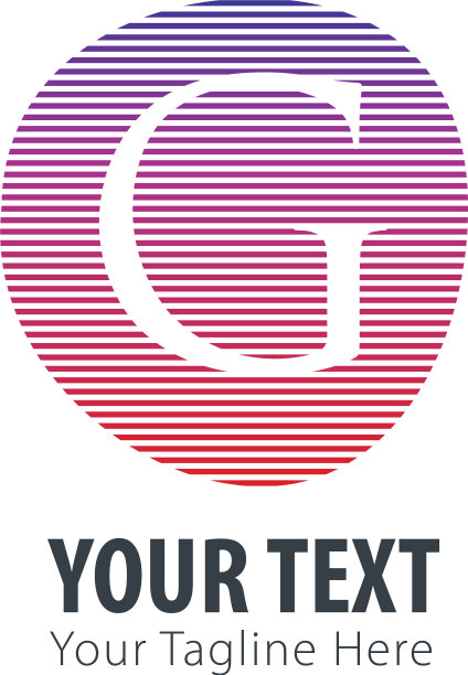 首字母g抽象线条标志风格图片下载