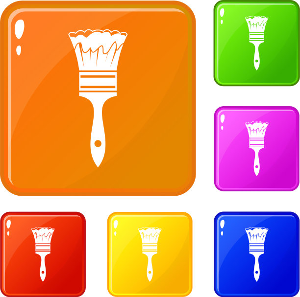 油漆刷图标设置颜色图片下载