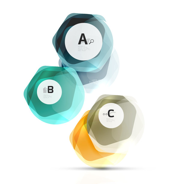 玻璃现代几何六边形抽象图片下载