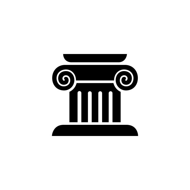 柱面大写图标标志简洁扁平风格标志图片下载