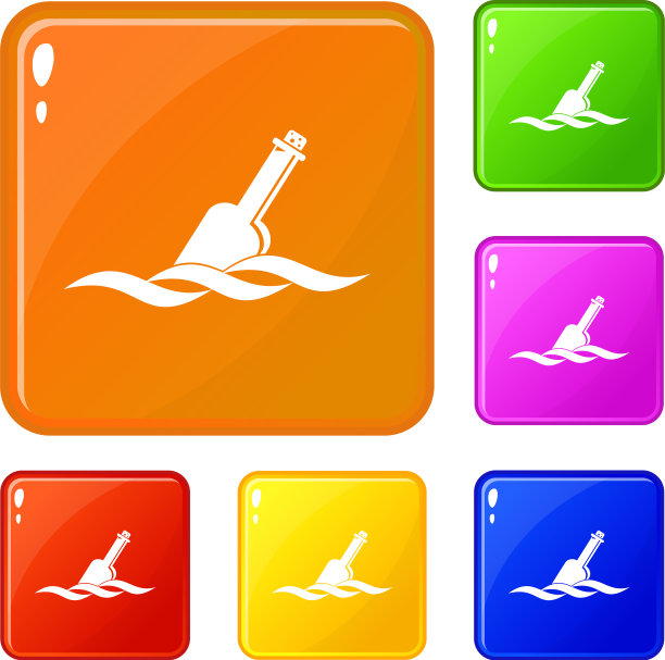 玻璃瓶中的水图标设置颜色图片下载