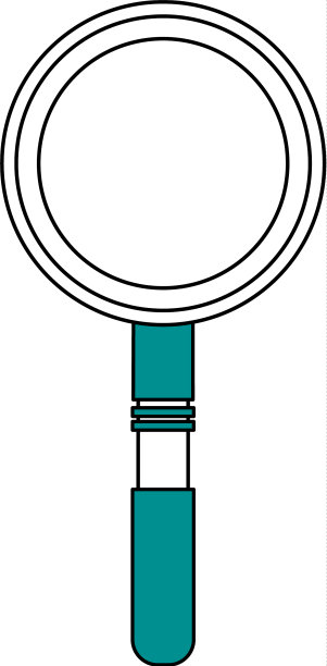 用透镜素描彩色剪影放大镜图片下载