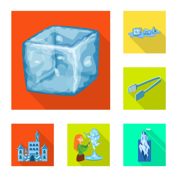 设计的纹理和冻结的符号集图片下载