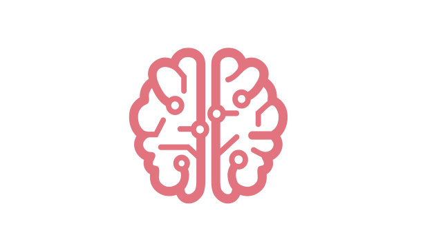 创意的智能大脑技术标志图片下载