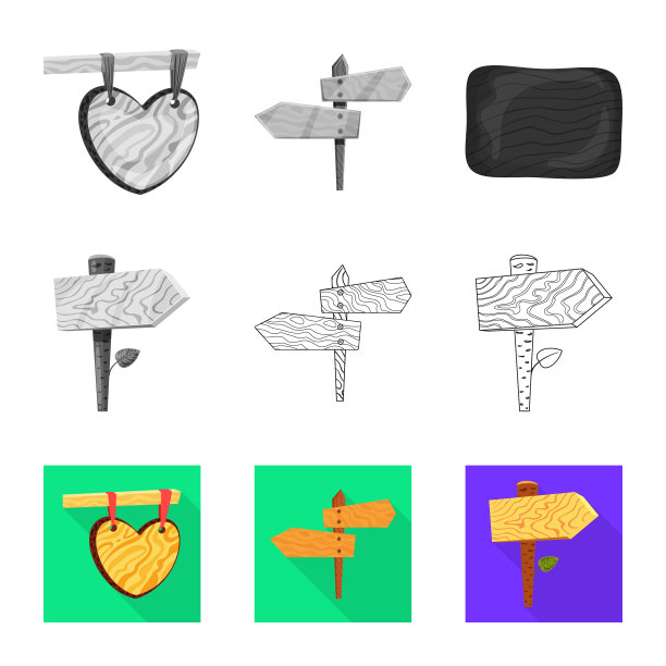 隔离对象原始和森林标志集原始图片下载