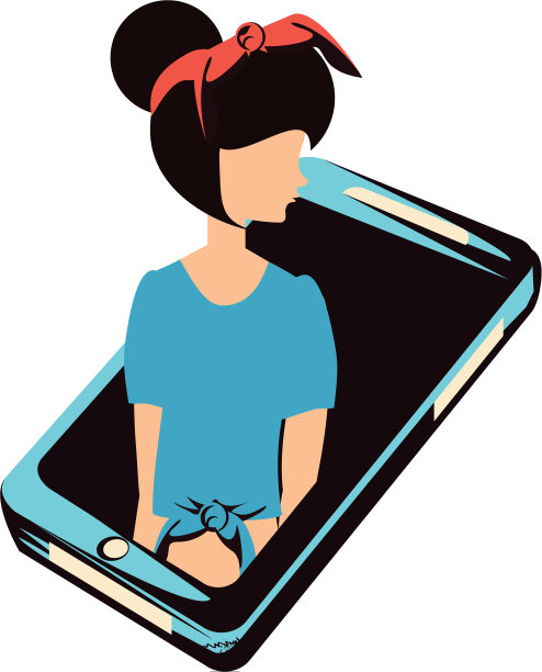 智能手机复古女性图片下载