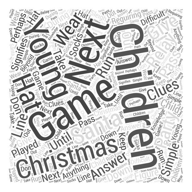 圣诞晚会游戏幼儿文字云图片下载