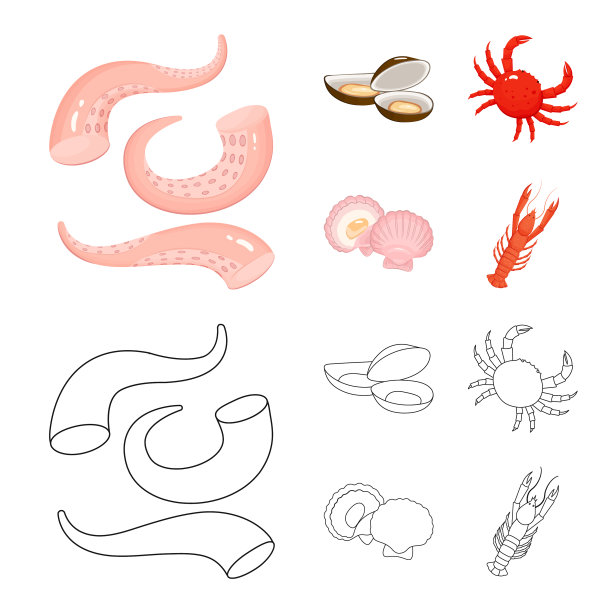 设计新鲜和餐厅标志图片下载