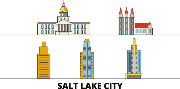 美国盐湖城平地地标图片下载
