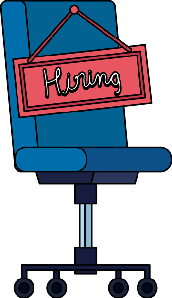 带有雇佣标志的办公椅图片下载