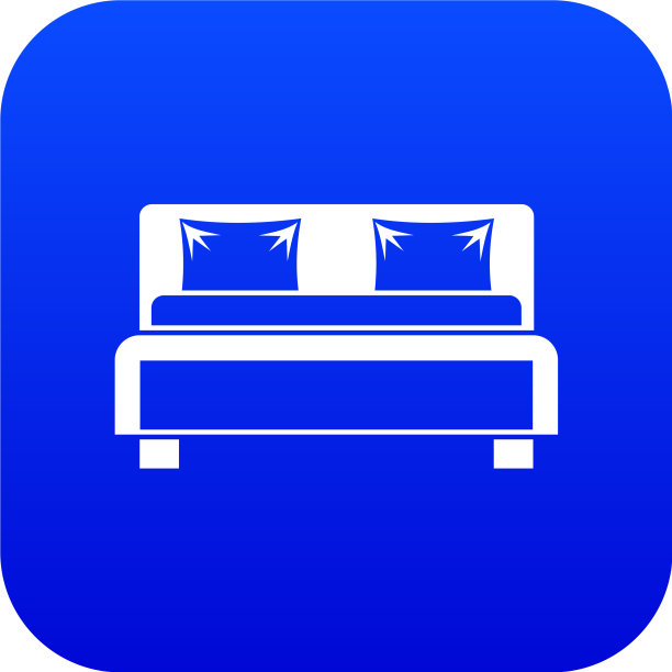 双人床图标数字蓝色图片下载