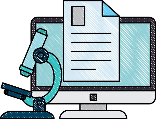 用电脑和显微镜记录文件图片下载