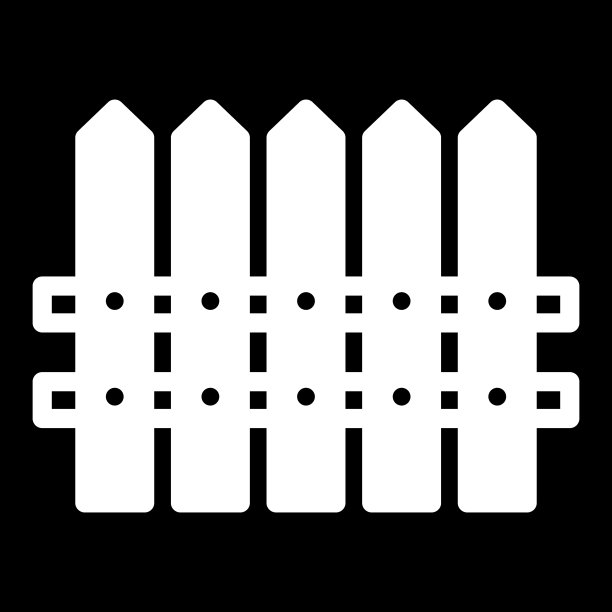 栅栏简单的黑白图标图片下载