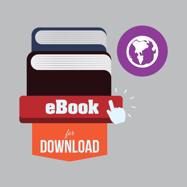 电子书设计阅读图标白色背景图片下载