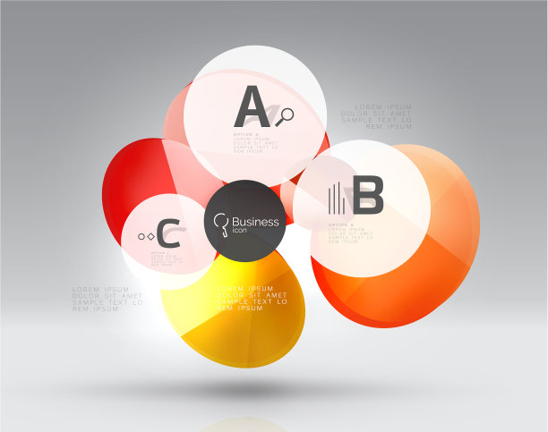 在3d空间中带有文本的闪亮圆图片下载