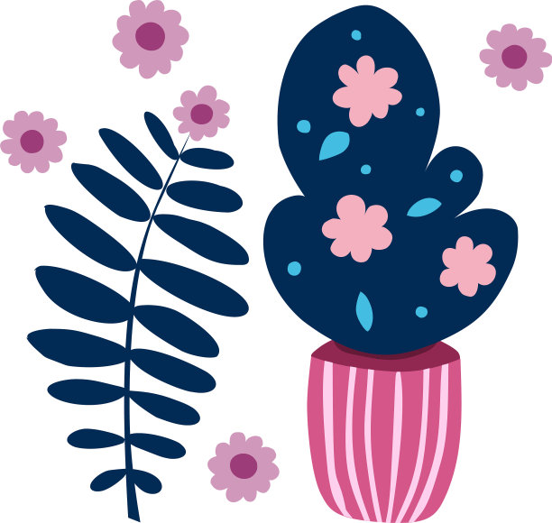 花盆里又有叶子又有花图片下载