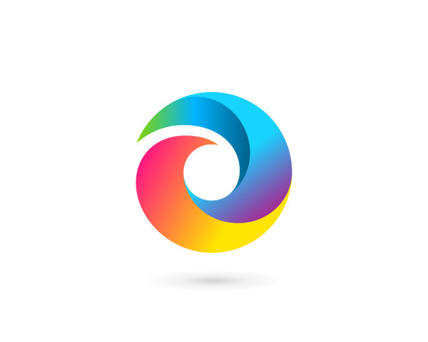 抽象的商业标志图标设计与字母o图片下载