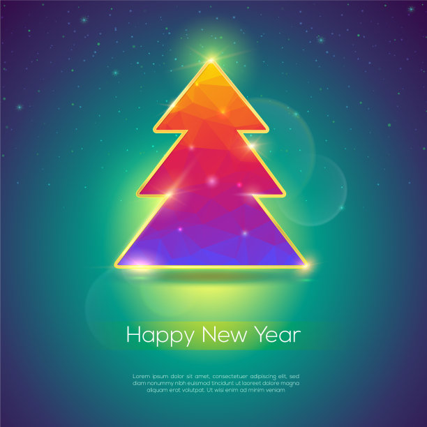 新年快乐事件的黄金假日封面图片下载