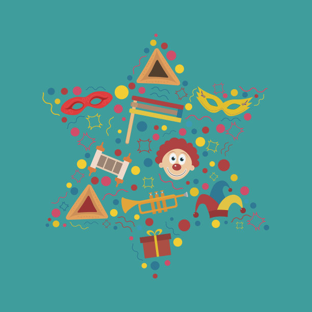 普林节假日平面设计图标设置在明星图片下载