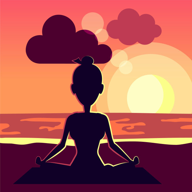 心理健康理念简约扁平风格图片下载