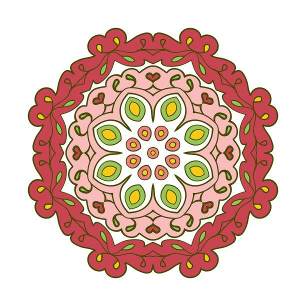 花花边图案曼陀罗zentangant放松图片下载
