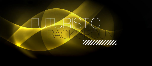 暗色背景，霓虹色波图片下载