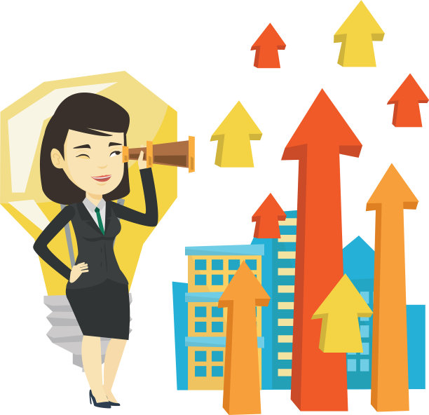 透过望远镜看箭的女人图片下载