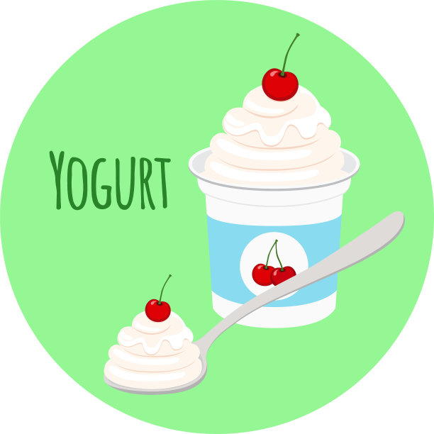 樱桃酸奶塑料杯牛奶奶油产品图片下载