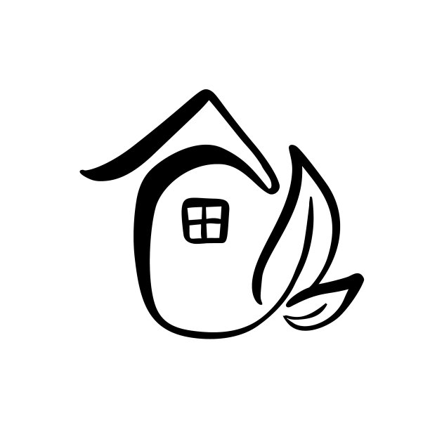 生态屋叶，简单的书法自然图片下载