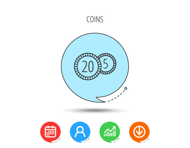 硬币图标现金货币符号图片下载
